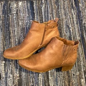 Tan ankle booties